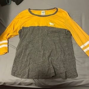 Yellow and Grey Pink brand top
